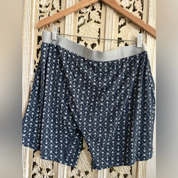 Tommy John men blue grey Anchors Nautical Theme boxer shorts New 2XL cool cotton - Picture 2 of 4